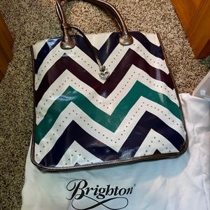 Brighton coated canvas large gusset tote bag